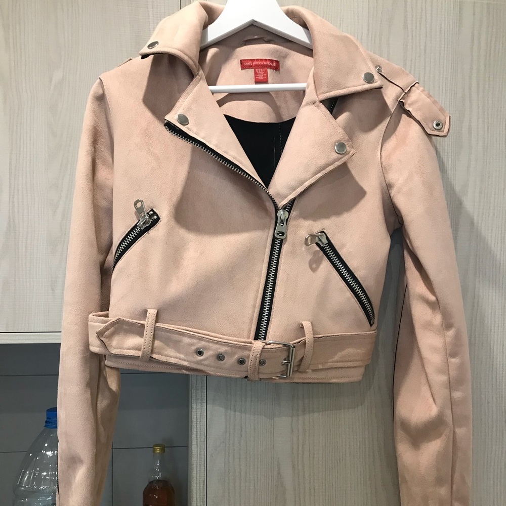 Pink suede jacket